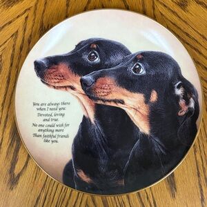 Danbury Mint Limited Edition Cherished Dachshunds Decorative Plate